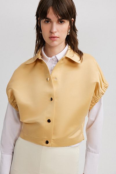 Touché Privé BAT SLEEVE SHORT SATIN VEST
