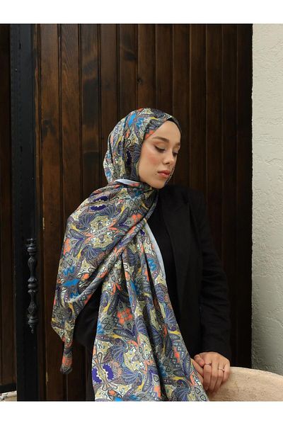 Modakaşmir Şal mătăsos cu model de caşmir