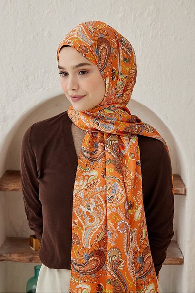 Modakaşmir Moire Patterned Silky Shawl