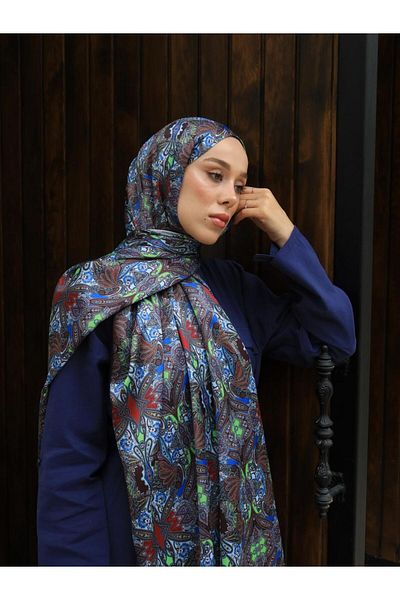 Modakaşmir Cashmere Patterned Silky Shawl
