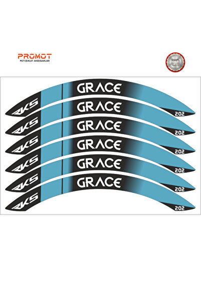 Genel Markalar RKS GRACE 202 YAZILI MOTORSİKLET JANT ŞERİDİ MODEL 2