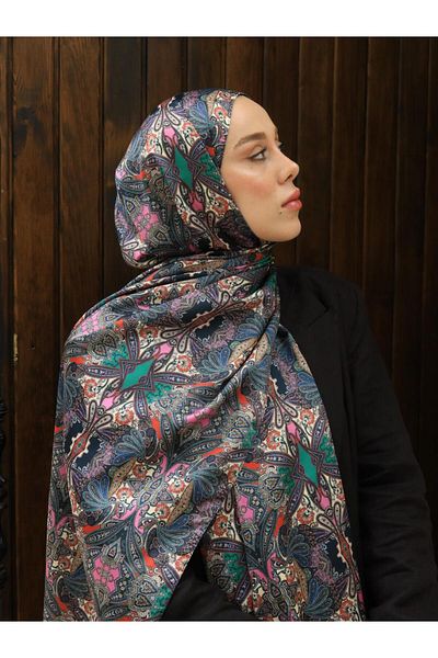 Modakaşmir Cashmere Patterned Silky Shawl