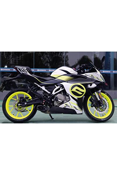 Motiker CFMOTO 250SR Dark Night Yellow Sticker Parçalı Motosiklet Kaplama Eti...