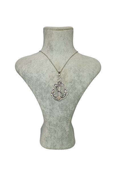Mos Tespih قلادة مرساة فضية اللون بتصميم خاص
