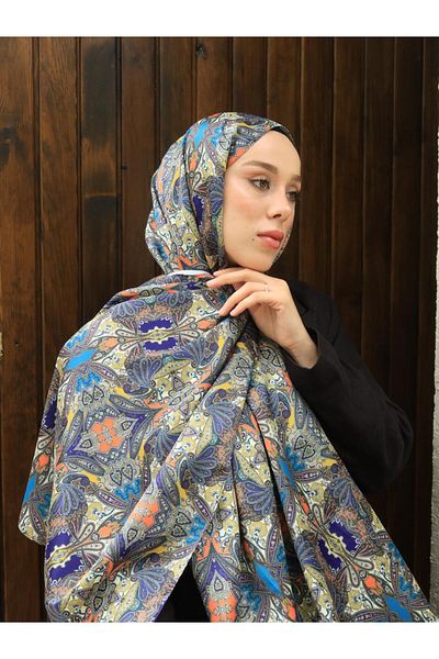 Modakaşmir Şal mătăsos cu model de caşmir