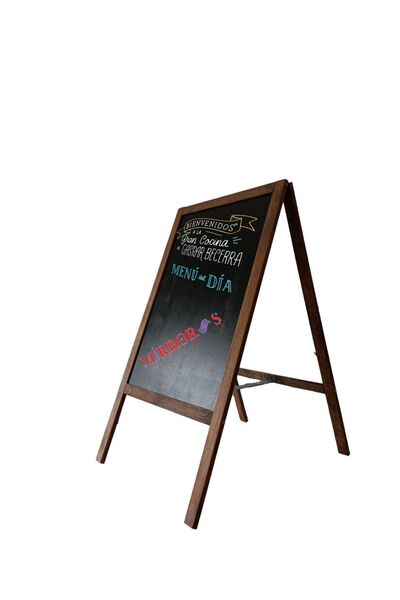 MİRRORSS Menü ve fiyat tahtası çift taraflı  95*50 (siyah-ceviz )restaurant, cafe bar yazı  board