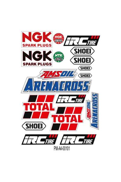 MOTOSEPETİM Motorsiklet Çok Amaçlı Sticker Seti Kask Grenaj Laptop Sticker Ak...