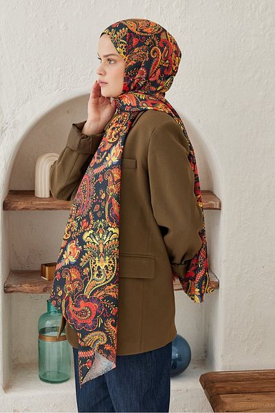 Modakaşmir Moire Patterned Silky Shawl
