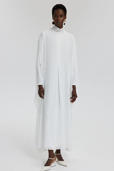 Touché Privé Chiffon Dress - Bat Sleeve Design