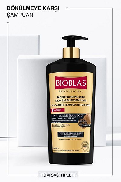 Bioblas 1000 ml Schwarzknoblauch-Shampoo – intensiver Haarausfall
