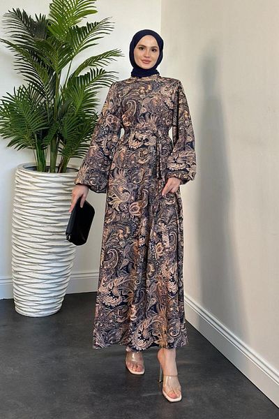 MERVEN AKYÜZ Φόρεμα Feride Noltalji Navy Blue