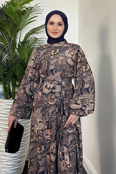 MERVEN AKYÜZ Φόρεμα Feride Noltalji Navy Blue