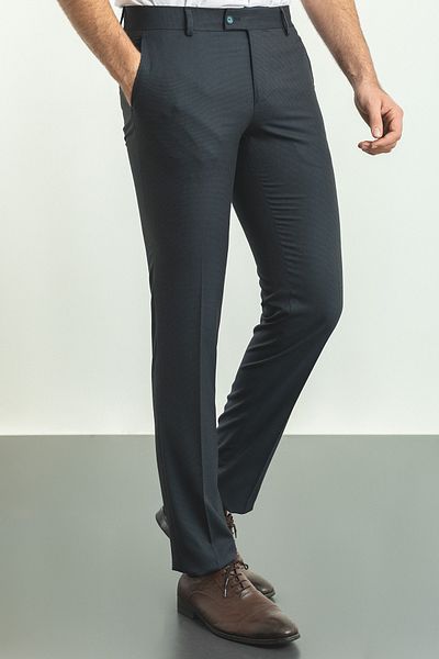 Mcr Patterned Slim Fit Classic Men's Trousers Black - 38142.23Y
