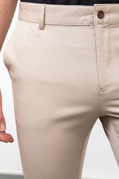 Mcr Straight Super Slim Fit Men's Trousers Beige - 38168.23Y