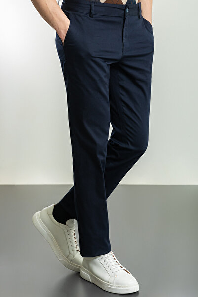 Mcr Прямі брюки Slim Fit з канвасу для чоловіків, сині - 38167.23Y