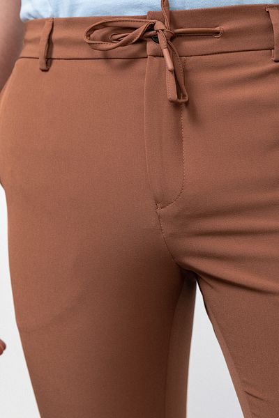 Mcr Straight Super Slim Fit Drawstring Men's Trousers Hazelnut - 38169.23Y