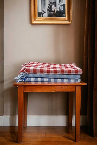 zeyrek tekstil 3'lü Çok Amaçlı Bez Sofra & Piknik Sofrası & Masa Örtüsü Ekose...