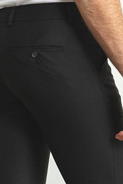 Mcr Patterned Slim Fit Classic Men's Trousers Black - 38147.23Y