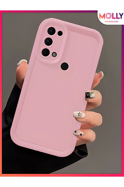 Molly Sand Pink Edges Thick Pan Silicone Case for Samsung Galaxy A21S (Compatible)