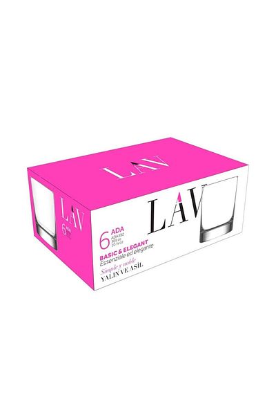 LAV 3-Piece Ada Glass Set Clear 300 ml