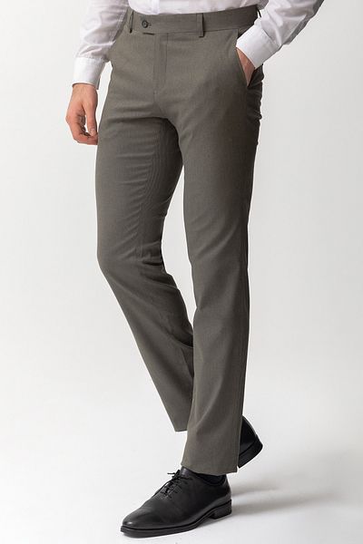 Mcr Stripe Patterned Khaki Color Slim Fit Classic Men's Trousers