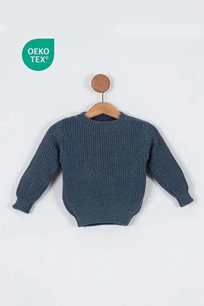 Baby Cais Collection Unisex Baby Kids Crew Neck Oversize Knitwear Sweater 6 Months-5 Years