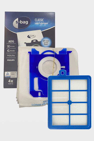 optream كيس غبار متوافق مع AEG مقاس 200 ومجموعة فلتر هيبا مكونة من قطعتين