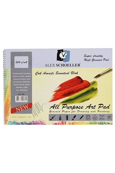 Alex Schoeller Alex 892 - 35*50cm Spr. Picture Notebook, 200gr, 15 Pages