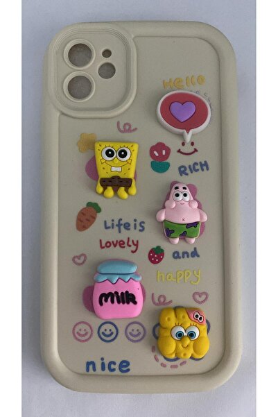 OSM GSM حافظة متوافقة مع هاتف آيفون 11، غطاء سيليكون ناعم ملون مع دمية دب ثلا...