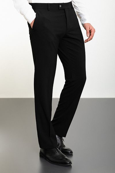 Mcr Straight Slim Fit Classic Men's Trousers Black - 38240.24Y