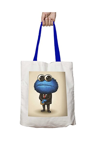 ART HEDİYE Синя сумка з ручками «Печиво-монстр» Повністю пранна сумка через п...