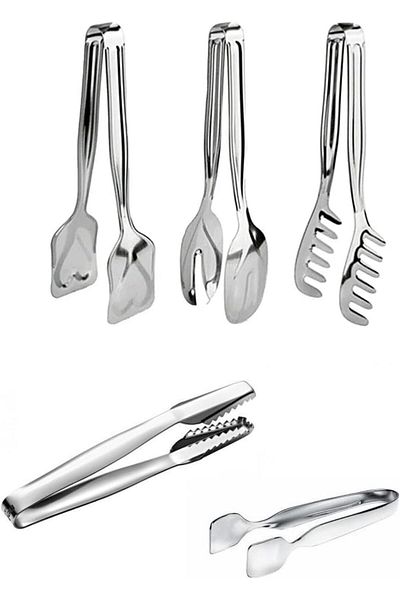 STOREMAX Sellbuystore Home 5 Piece Tongs Set, Pasta, Salad, Candy, Ice Tongs 1053513