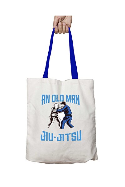 ART HEDİYE حقيبة كتف جيو جيتسو الحديثة القابلة للغسل بمقبض أزرق