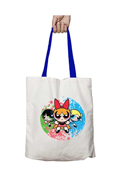 ART HEDİYE Синя сумка Powerpuff Girls з ручками, яка найкраще продається, мож...