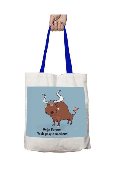 ART HEDİYE Blue Handle My Taurus Don'T Approach I'M Wrapped Washable Shoulder...