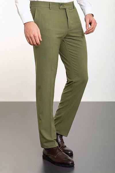 Mcr Straight Slim Fit Classic Men's Trousers Khaki - 38240.24Y