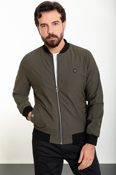 Mcr Ανδρικό πιλοτικό παλτό Flat Slim Fit Khaki - 39609.24y