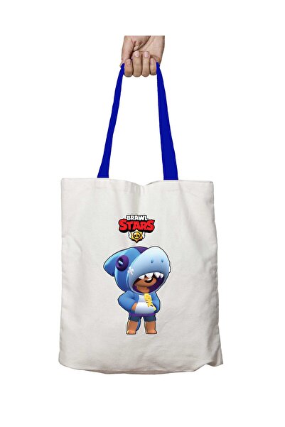 ART HEDİYE Блакитна сумка через плече Brawl Stars Shark Leon з ручками, що мо...