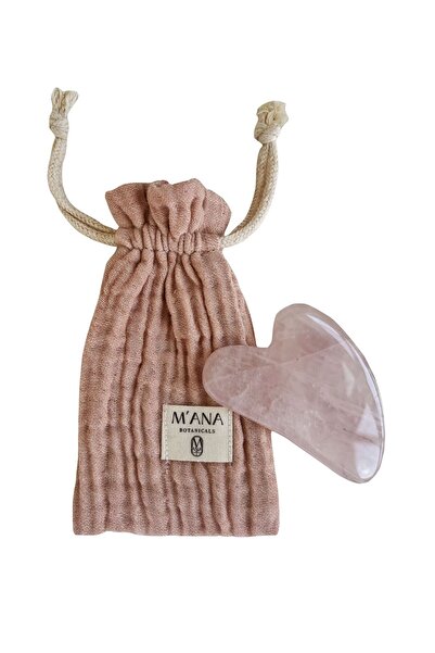 MANA BOTANICALS Pembe Kuvars Gua Sha Yüz Masaj Taşı