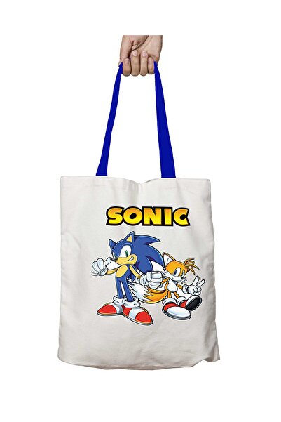 ART HEDİYE Синя сумка з ручками Sonic Character, що можна прати