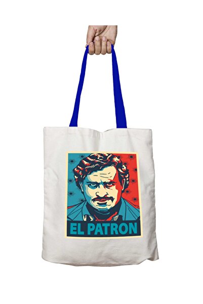 ART HEDİYE حقيبة كتف إسكوبار El Patron قابلة للغسل بمقبض أزرق