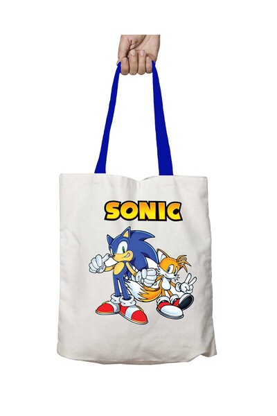 ART HEDİYE حقيبة كتف بيست أوف سونيك قابلة للغسل بمقبض أزرق