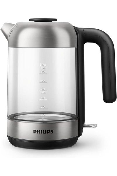 STOREMAX Ntwork Hd9339/80 Glass Kettle, 1.7 Liter, Led Lighting, Dry Operation Protection, Plug