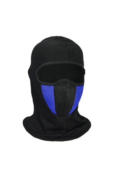 Breen Blue-Black Face Mask for Motorists - Face Protector from Cold, Wind and Sun