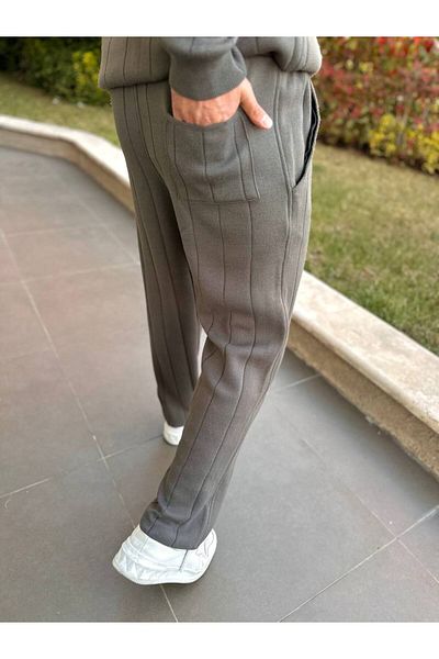 elkumoda Φυσικό βαμβάκι ανάμεικτο - Άνετο παχύ παντελόνι κατά του ιδρώτα