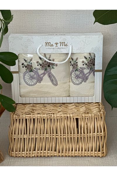 Butik 100% Cotton Double Boxed Towel Set (Bike Model)