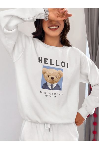 SUNFREE TEDDY BEAR DOLL PRINTED OEVRSIZE ΦΟΥΤΕΡΦΟΥΤΕΡ
