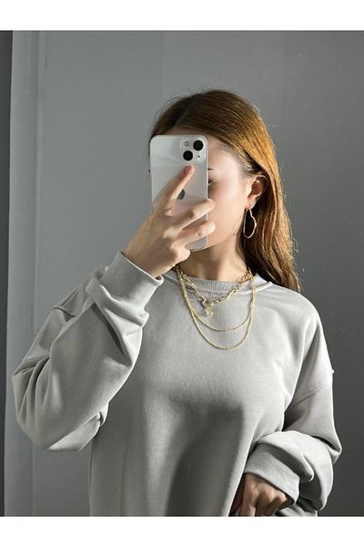GREY Hanorac UNISEX cu gât crew