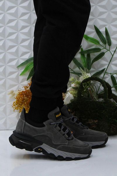 Bulldozer 250011   Gray Nubuck Comfortable Original Product Genuine Leather Men's Shoes