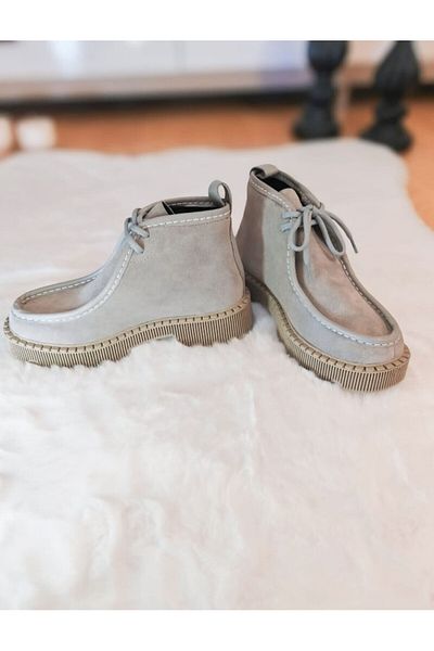 Butik Γνήσιες σουέτ μπότες Merrline Grey - Σόλα Termolight